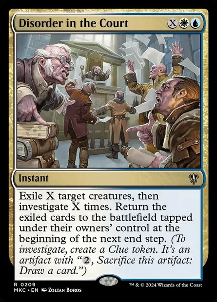 Disorder in the Court, Magic card MKC 209 — Murders at Karlov Manor Commander set