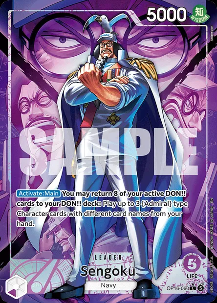 Sengoku, One Piece card OP16-060 — THE TIME OF BATTLE set
