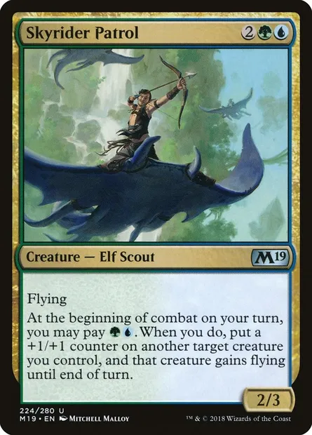 Skyrider Patrol, Magic card M19 224 — Core Set 2019 set