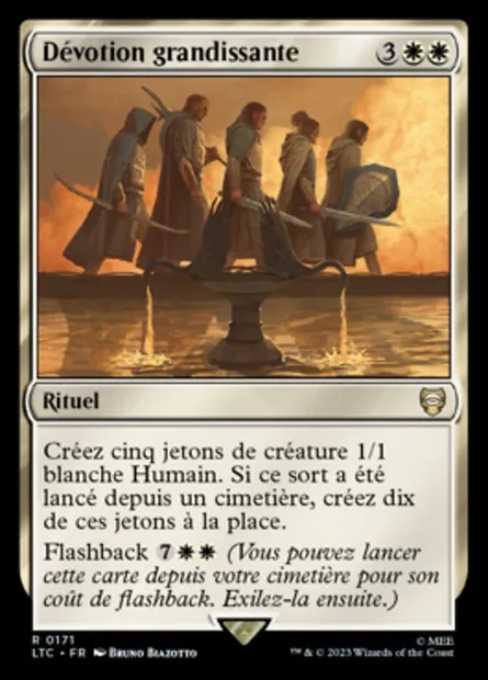 Dévotion grandissante, carte Magic LTC 171 — extension Tales of Middle-earth Commander