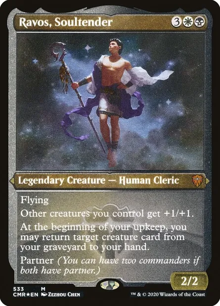 Ravos, Soultender, Magic card CMR 533 — Commander Legends set
