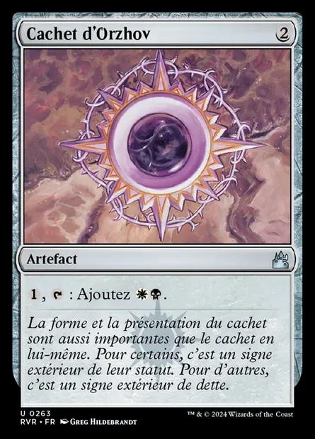 Cachet d'Orzhov, carte Magic RVR 263 — extension Ravnica Remastered