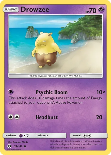 Drowzee, Pokémon card SUM 59 — Sun & Moon set