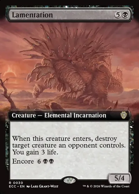 Lamentation, Magic card ECC 30 — Lorwyn Eclipsed Commander set