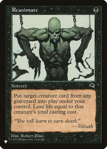 Reanimate, Magic card PLST TMP-151 — The List set