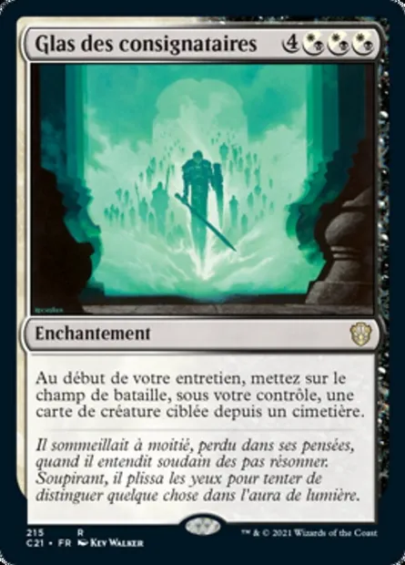 Glas des consignataires, carte Magic C21 215 — extension Commander 2021