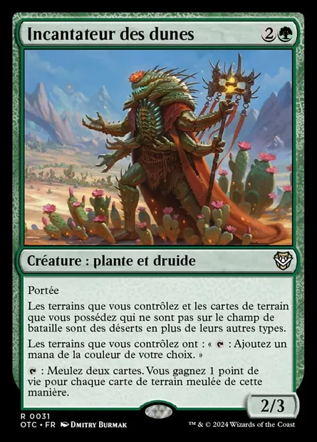 Incantateur des dunes, carte Magic OTC 31 — extension Outlaws of Thunder Junction Commander