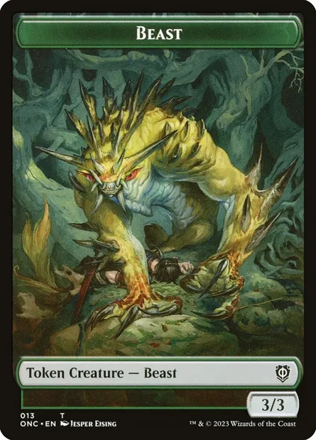 Beast, Magic card TONC 13 — Phyrexia: All Will Be One Commander Tokens set