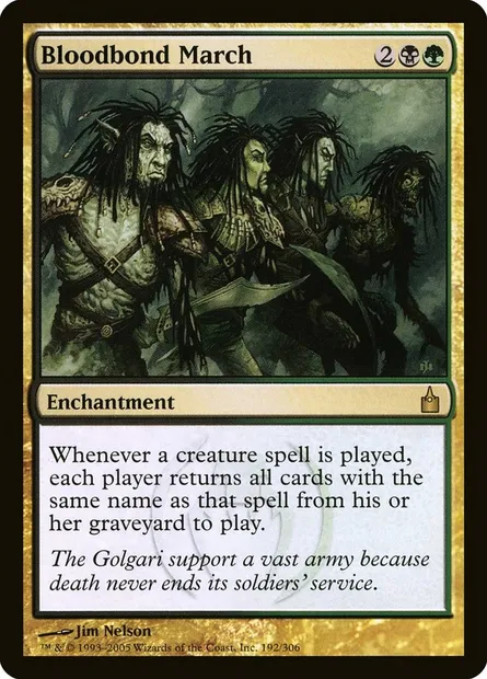 Bloodbond March, Magic card RAV 192 — Ravnica: City of Guilds set