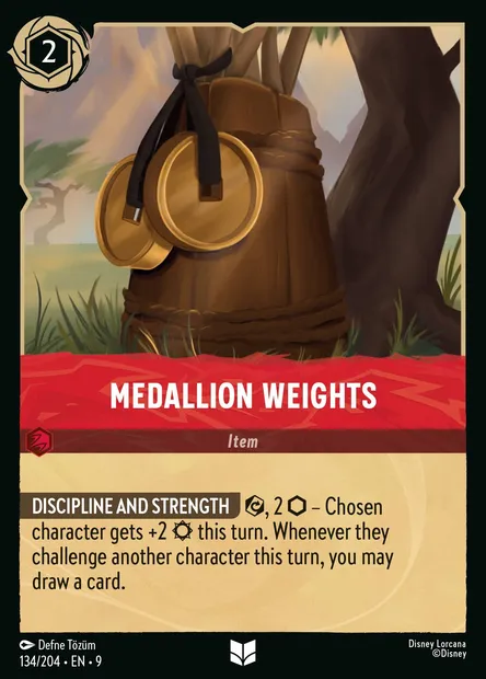 Medallion Weights, Disney Lorcana card CH9-134 — Fabled set