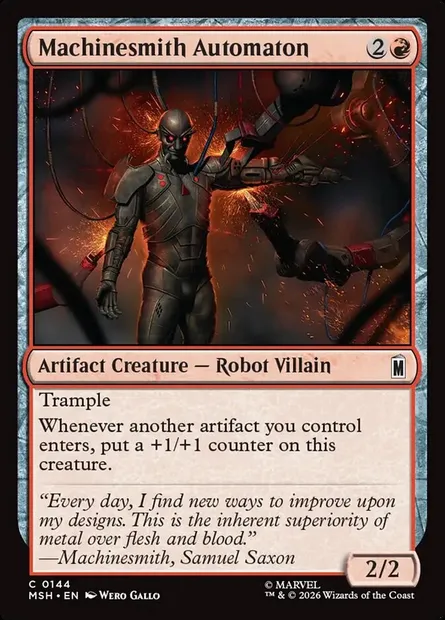 Machinesmith Automaton, Magic card MSH 144 — Marvel Super Heroes set