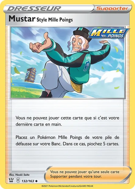 Mustar Style Mille Poings, carte Pokémon BST 132 — extension Styles de combat