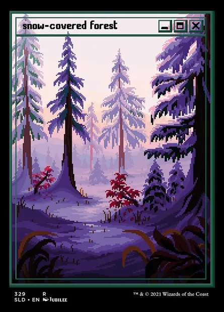 Snow-Covered Forest, Magic card SLD 329 — Secret Lair Drop set
