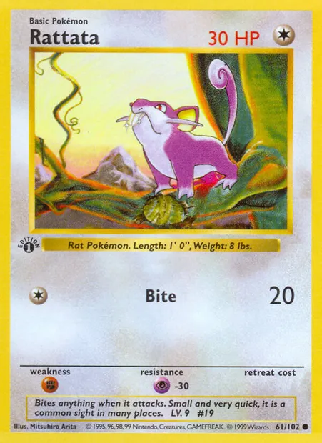 Rattata, Pokémon card BS 61 — Base Set set