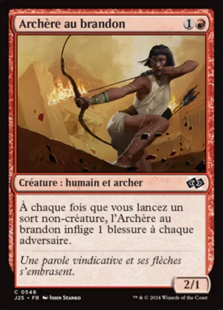 Archère au brandon, carte Magic J25 548 — extension Foundations Jumpstart