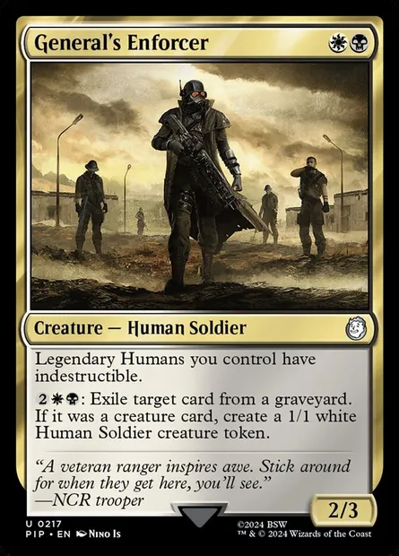 General's Enforcer, Magic card PIP 217 — Fallout set