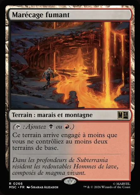Marécage fumant, carte Magic MSC 266 — extension Marvel Super Heroes Commander