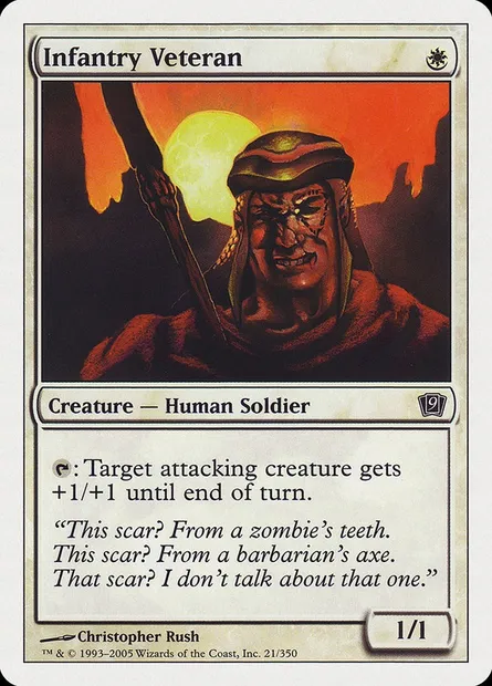 Infantry Veteran, Magic card 9ED 21 — Ninth Edition set