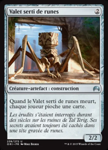 Valet serti de runes, carte Magic ORI 238 — extension Magic Origines