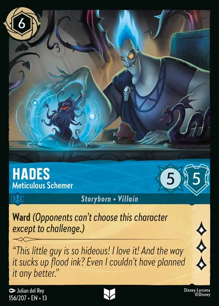 Hades - Meticulous Schemer, Disney Lorcana card CH13-156 — Attack of the Vine! set