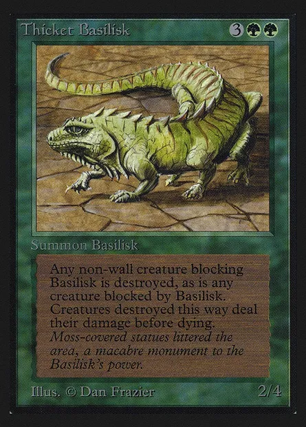 Thicket Basilisk, Magic card CEI 219 — Intl. Collectors' Edition set