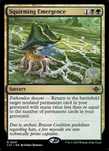 Squirming Emergence, Magic card PLCI 241p — The Lost Caverns of Ixalan Promos set