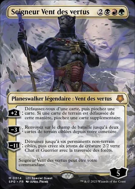 Seigneur Vent des vertus, carte Magic SPG 14 — extension Special Guests