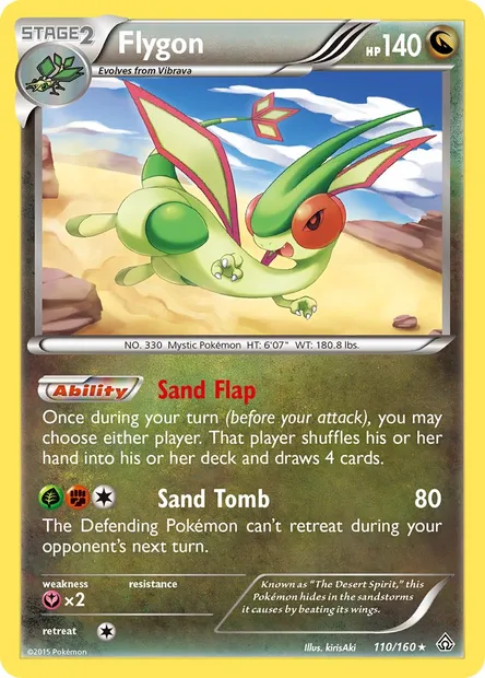 Flygon, Pokémon card PRC 110 — Primal Clash set