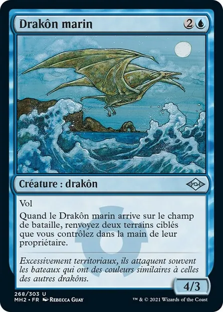 Drakôn marin, carte Magic MH2 268 — extension Horizons du Modern 2