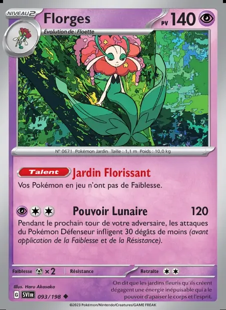 Florges, carte Pokémon SVI 093 — extension Écarlate et Violet