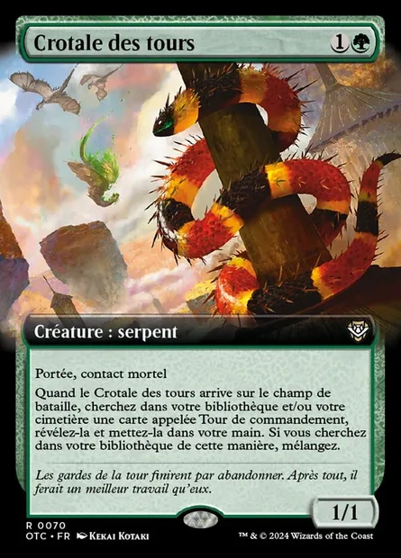 Crotale des tours, carte Magic OTC 70 — extension Outlaws of Thunder Junction Commander