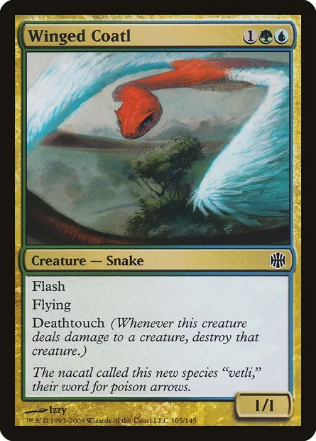 Winged Coatl, Magic card ARB 105 — Alara Reborn set