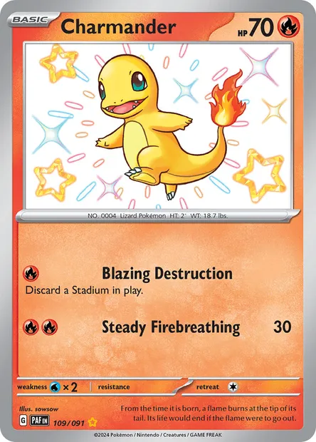 Charmander, Pokémon card PAF 109 — Paldean Fates set