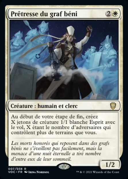Prêtresse du graf béni, carte Magic VOC 7 — extension Crimson Vow Commander