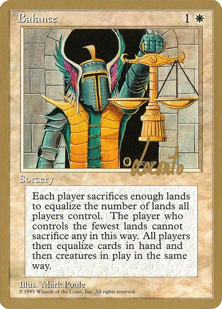 Balance, Magic card PTC ml6 — Pro Tour Collector Set set
