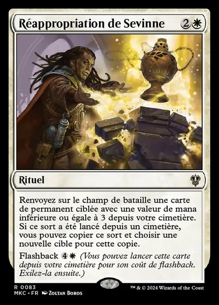 Réappropriation de Sevinne, carte Magic MKC 83 — extension Murders at Karlov Manor Commander