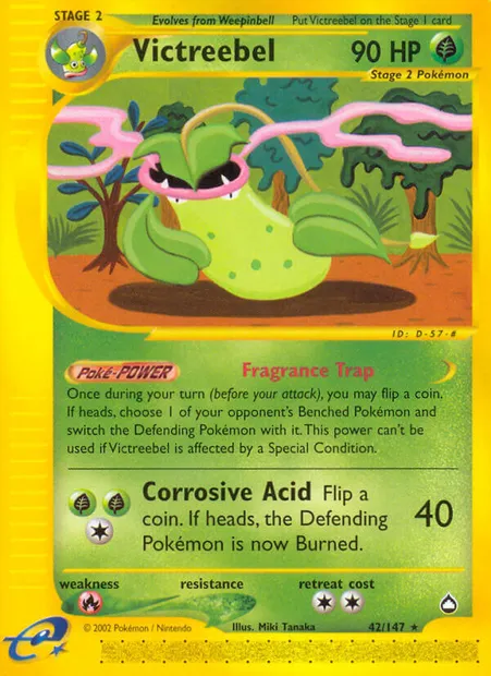 Victreebel, Pokémon card AQ 42 — Aquapolis set