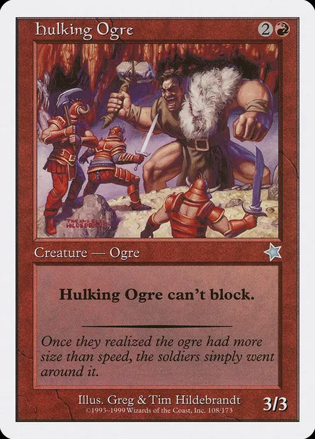 Ogre Lourdaud, carte Magic S99 108 — extension Starter 1999