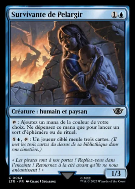 Survivante de Pelargir, carte Magic LTR 64 — extension Le Seigneur des Anneaux : chroniques de la Terre du Milieu