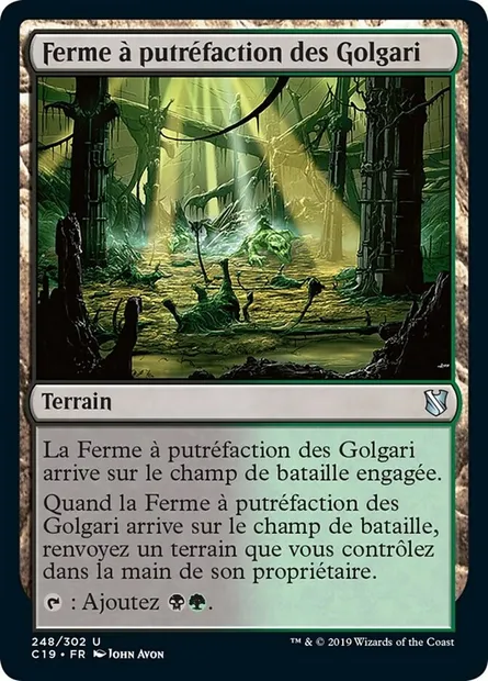 Ferme à putréfaction des Golgari, carte Magic C19 248 — extension Commander 2019