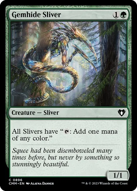 Gemhide Sliver, Magic card CMM 896 — Commander Masters set