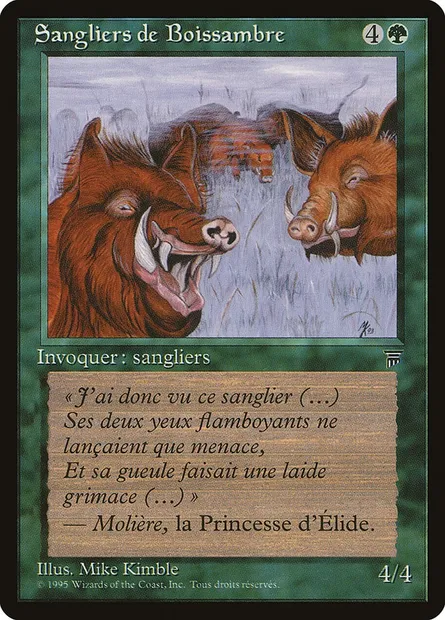 Sangliers de Boissambre, carte Magic REN 131 — extension Renaissance