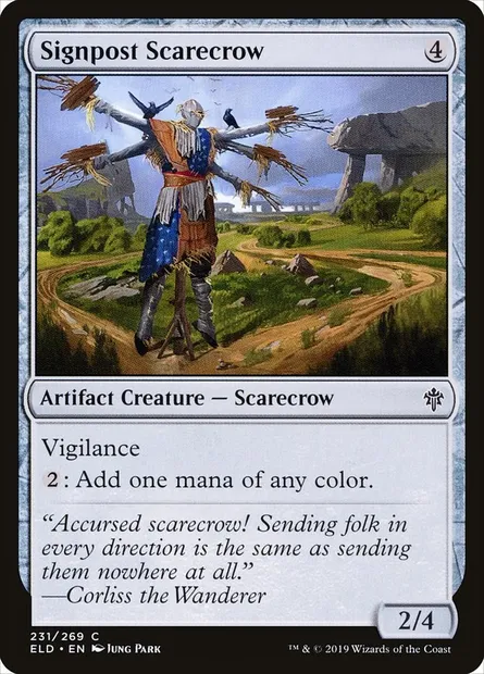 Signpost Scarecrow, Magic card ELD 231 — Throne of Eldraine set