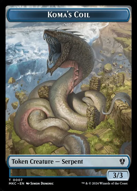 Koma's Coil, carte Magic TMKC 7 — extension Murders at Karlov Manor Commander Tokens