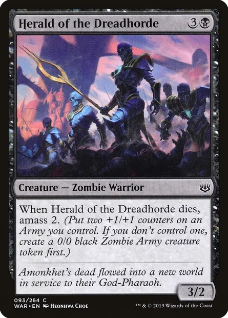 Herald of the Dreadhorde, Magic card WAR 93 — War of the Spark set