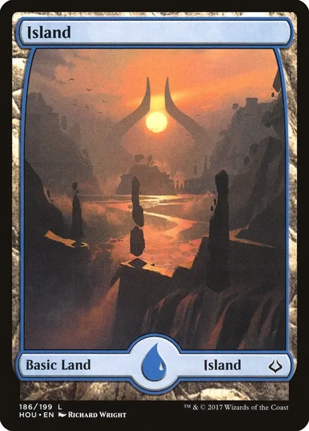 Island, Magic card HOU 186 — Hour of Devastation set