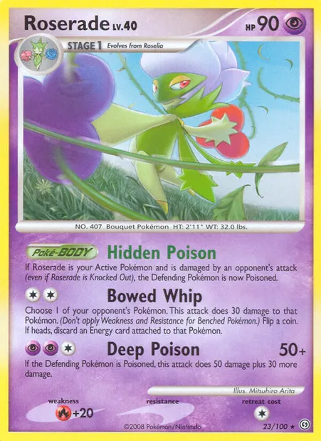 Roserade, Pokémon card SF 23 — Stormfront set