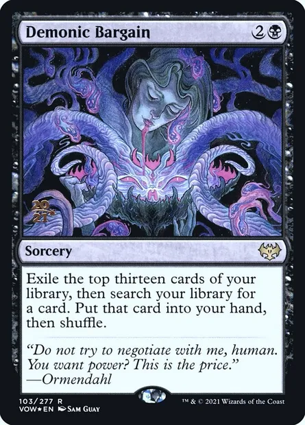 Demonic Bargain, Magic card PVOW 103s — Innistrad: Crimson Vow Promos set