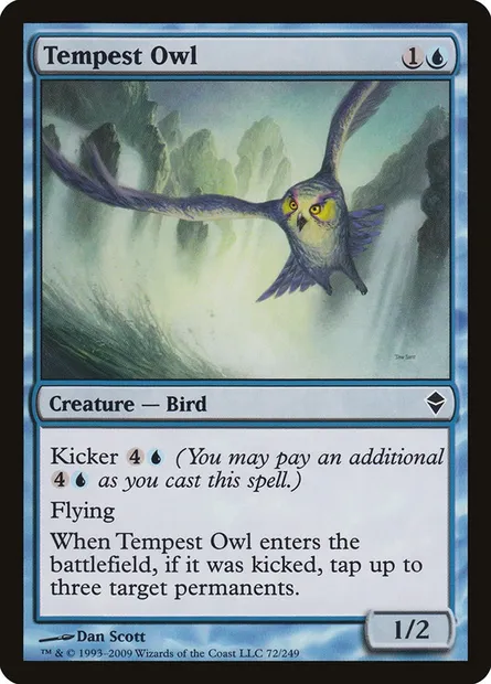 Tempest Owl, Magic card ZEN 72 — Zendikar set