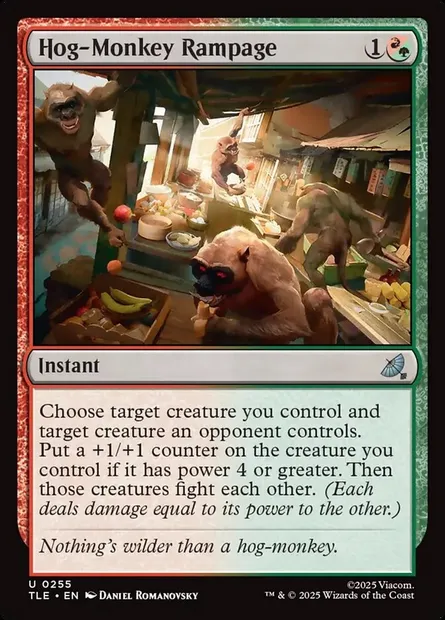 Hog-Monkey Rampage, Magic card TLE 255 — Avatar: The Last Airbender Eternal set